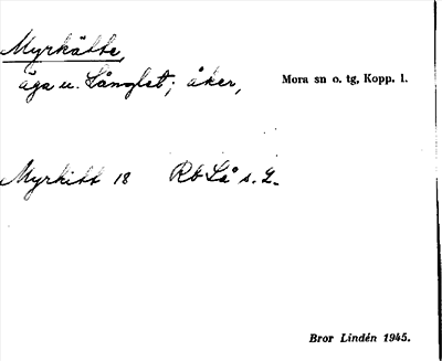 Bild på arkivkortet för arkivposten Myrkätte