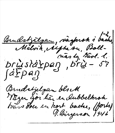 Bild på arkivkortet för arkivposten Brudstjälpan