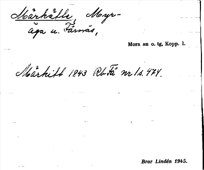 Bild på arkivkortet för arkivposten Märkätte