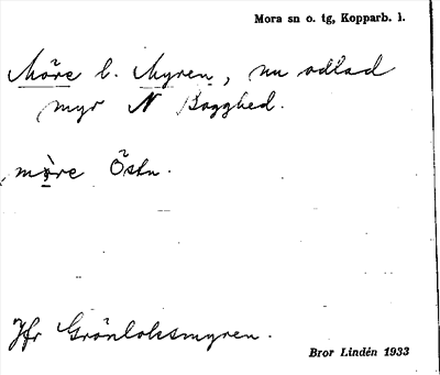 Bild på arkivkortet för arkivposten Möre l. Myren