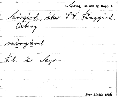 Bild på arkivkortet för arkivposten Mörgärd