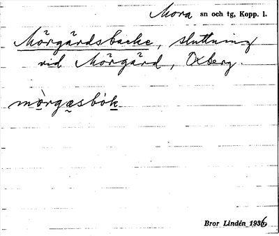 Bild på arkivkortet för arkivposten Mörgärdsbacke