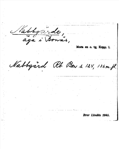 Bild på arkivkortet för arkivposten Nabbgärde