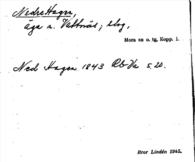 Bild på arkivkortet för arkivposten Nedre Hagen