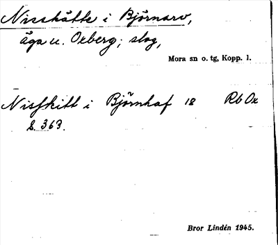 Bild på arkivkortet för arkivposten Nisskätte i Björnarv