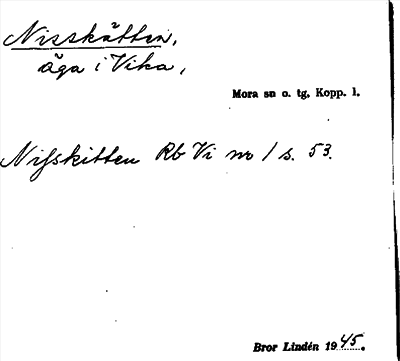 Bild på arkivkortet för arkivposten Nisskätten
