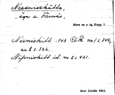 Bild på arkivkortet för arkivposten Nissnisskätte