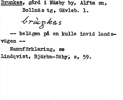 Bild på arkivkortet för arkivposten Brunkes
