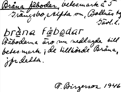 Bild på arkivkortet för arkivposten Bråna fäbodar