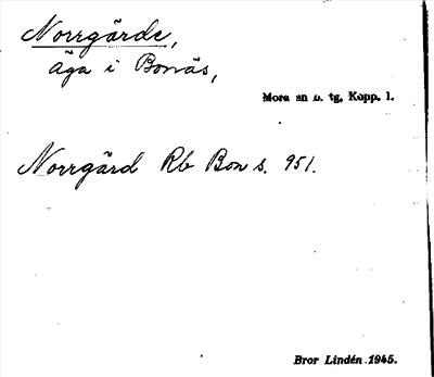 Bild på arkivkortet för arkivposten Norgärde
