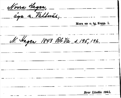 Bild på arkivkortet för arkivposten Norra Hagen