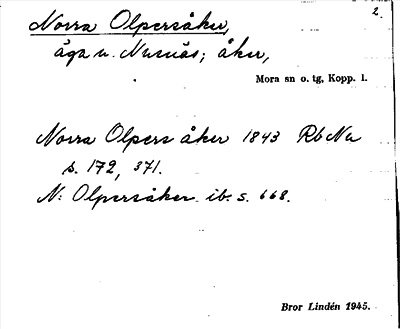 Bild på arkivkortet för arkivposten Norra Olpersåker