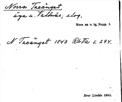 Bild på arkivkortet för arkivposten Norra Taxänget