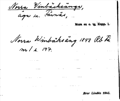 Bild på arkivkortet för arkivposten Norra Vinbäcksänge