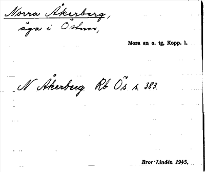 Bild på arkivkortet för arkivposten Norra Åkerberg