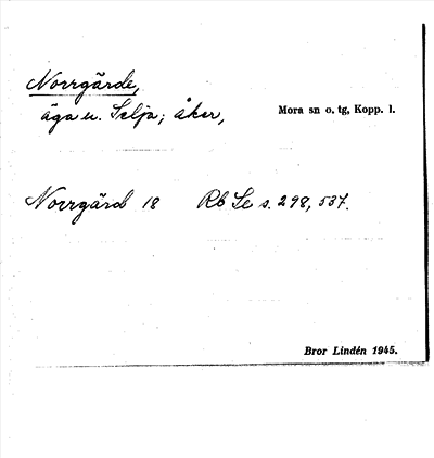 Bild på arkivkortet för arkivposten Norrgärde