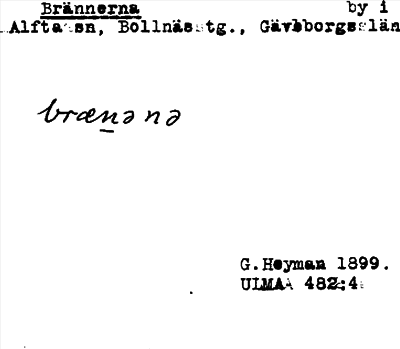 Bild på arkivkortet för arkivposten Brännerna