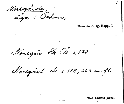 Bild på arkivkortet för arkivposten Norsgärde
