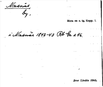 Bild på arkivkortet för arkivposten Nusnäs