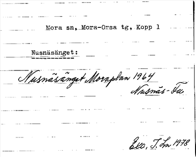 Bild på arkivkortet för arkivposten Nusnäsänget
