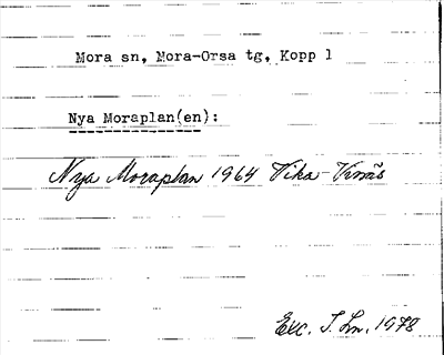 Bild på arkivkortet för arkivposten Nya Moraplan(en)