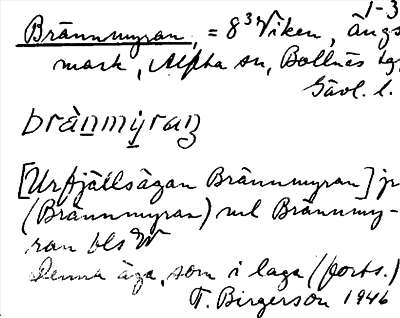 Bild på arkivkortet för arkivposten Brännmyran