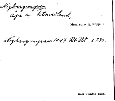 Bild på arkivkortet för arkivposten Nybergmyren