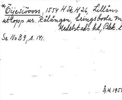 Bild på arkivkortet för arkivposten *Öÿesiövoss