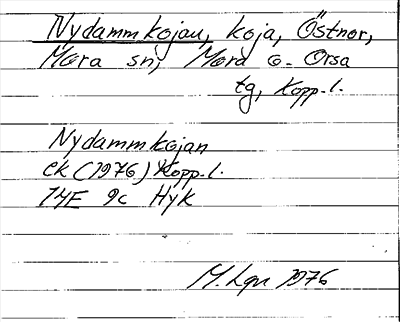 Bild på arkivkortet för arkivposten Nydammkojan