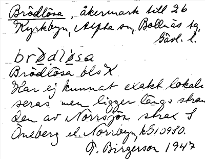 Bild på arkivkortet för arkivposten Brödlösa
