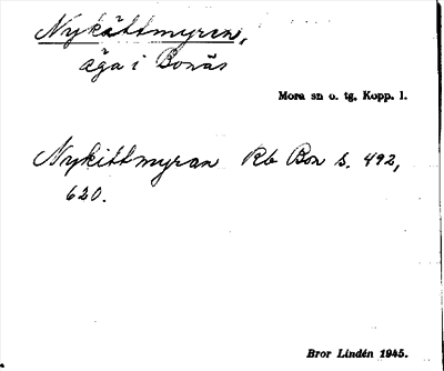Bild på arkivkortet för arkivposten Nykättmyren