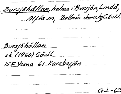 Bild på arkivkortet för arkivposten Bursjöhällan