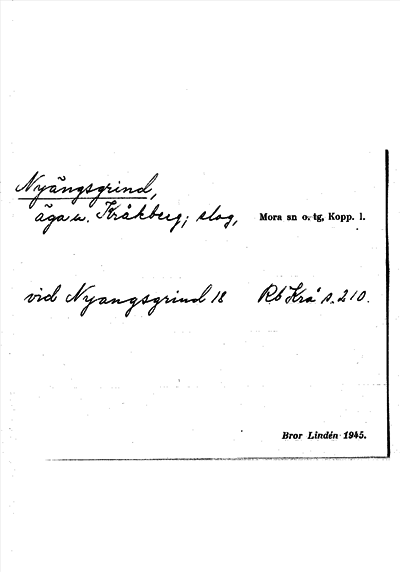 Bild på arkivkortet för arkivposten Nyängsgrind