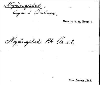 Bild på arkivkortet för arkivposten Nyängslok