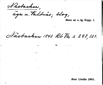 Bild på arkivkortet för arkivposten Näsbacken