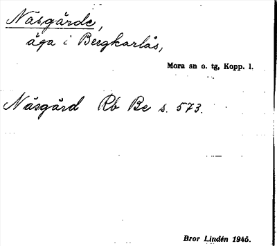 Bild på arkivkortet för arkivposten Näsgärde