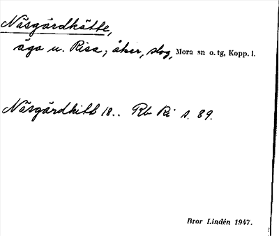 Bild på arkivkortet för arkivposten Näsgärdkätte