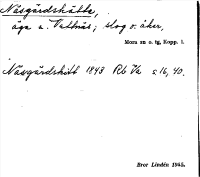 Bild på arkivkortet för arkivposten Näsgärdskätte