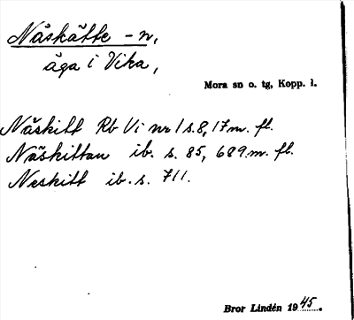 Bild på arkivkortet för arkivposten Näskätte -n