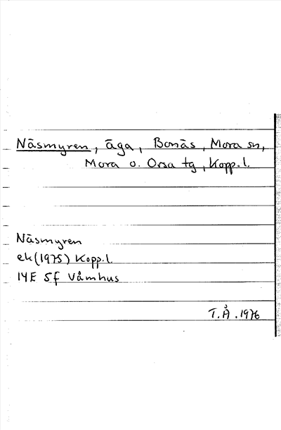 Bild på arkivkortet för arkivposten Näsmyren