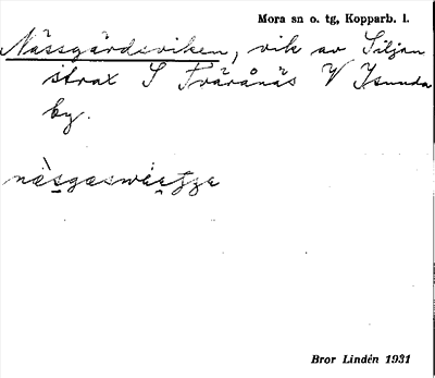 Bild på arkivkortet för arkivposten Nässgärdsviken