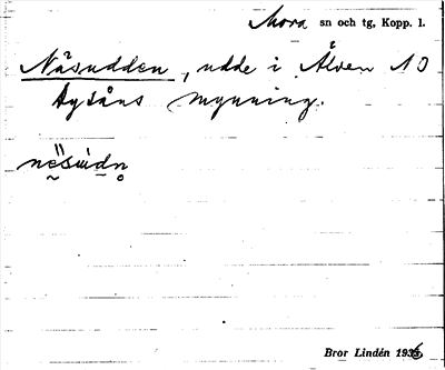 Bild på arkivkortet för arkivposten Näsudden