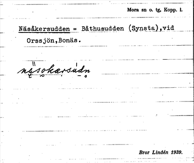 Bild på arkivkortet för arkivposten Näsåkersudden