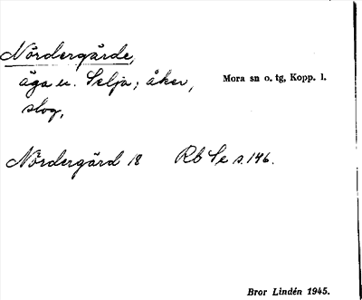 Bild på arkivkortet för arkivposten Nördergärde