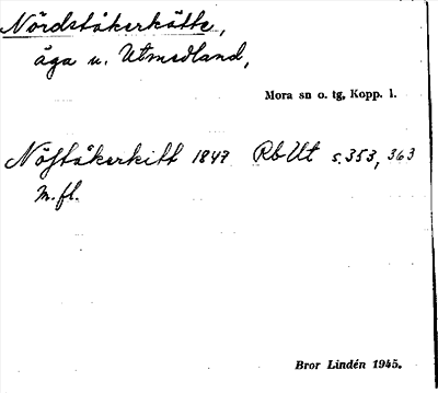 Bild på arkivkortet för arkivposten Nördståkerkätte