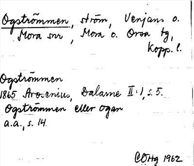 Bild på arkivkortet för arkivposten Ogströmmen