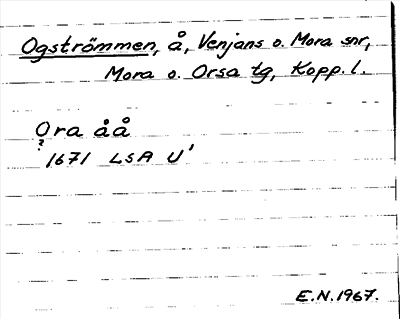 Bild på arkivkortet för arkivposten Ogströmmen