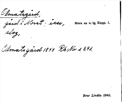 Bild på arkivkortet för arkivposten Olmatsgårrd