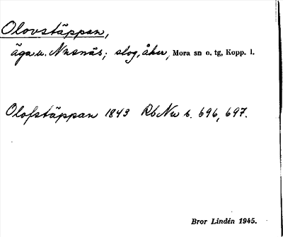 Bild på arkivkortet för arkivposten Olovstäppan