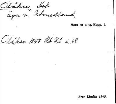 Bild på arkivkortet för arkivposten Olåker
